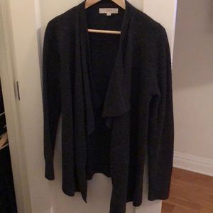 Gray loft waterfall cardigan sweater